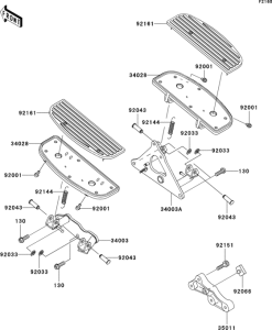 VN1500 Подножки