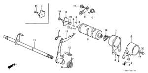 CT110 Вилка переключения передач