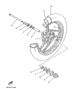 TZR125 Переднее колесо