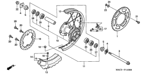 CR500R Rear wheel complete assy