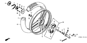 PK50 Rear wheel complete assy