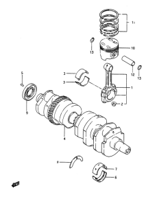 GSX750 Вал коленчатый