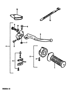 DR250 Right handle switch