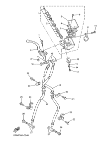 XJR1300 Vorderer hauptbremszylinder