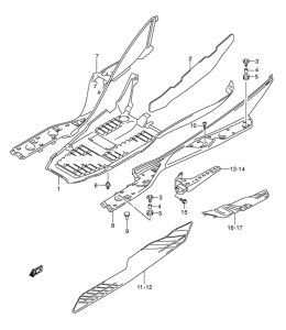 AN250 Щиток облицовочный задний