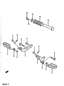 DR125 Подножки