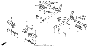 NX125 Подножки