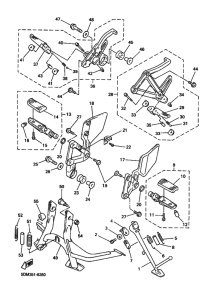 FZS600 Support & repose pied