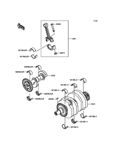 KLE250 クランクシャフト
