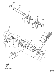 DT50MX Shift cam. fork