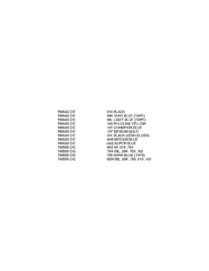 RM500 Color chart