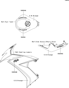 ZX1000 Decals(c.b.orange)(e9f)