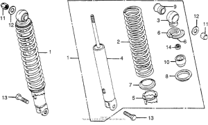 CB550 Rear shock absorber (1)