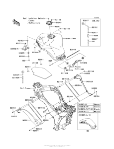 ZX1000 Топливный бак