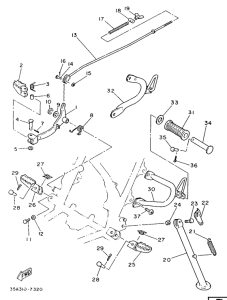 DT125LC Stand. footrest
