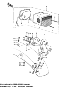 KZ200 Taillight unit ass`y