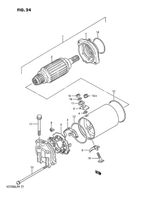 VS750 Стартерный мотор