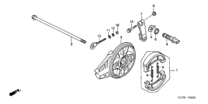 CRF70F Задний тормоз