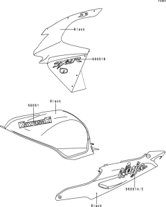 ZX900 Decals(black)(zx900-c1)