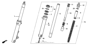 NSF100 Передняя вилка