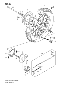 DR-Z125 Rear wheel complete assy