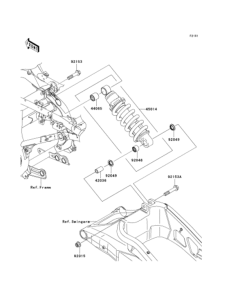 KLE650 Подвеска  /  амортизатор