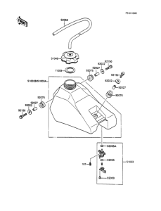 KX100 Топливный бак