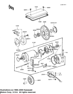 KZ1100 Starter motor / starter clutch