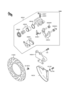 KLE400 Задний тормоз