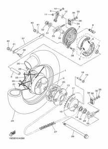 XVS250 リヤ ホイール