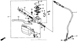 XR250R Front brake master cylinder 84-85