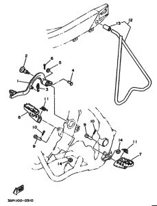 YZ250WR YZ250WRA Support & repose pied