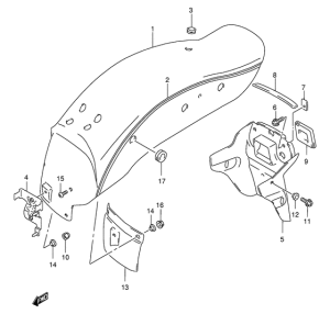 GZ250 Заднее крыло