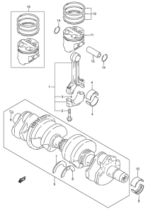 GSX750 Вал коленчатый