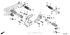 VT750RS Подножки для ног