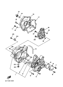 TZ125 Картер двигателя