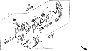 CB400F Передний суппорт