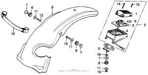 MR250 Rear fender + taillight