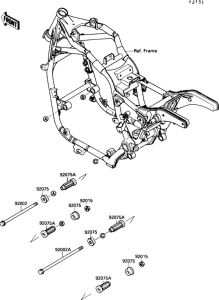 VN1500 Рама ,крепежные детали