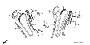 VT750C Цепь грм / натяжное устройство
