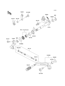 ZX1000 Механизм переключения передач