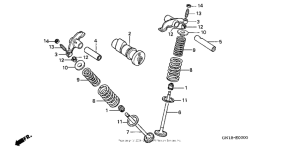 XR80R Распределительный вал