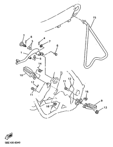 YZ400F Stand. footrest