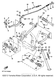 XT350B Stand - footrest