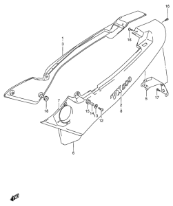 VX800 Обтекатель задний