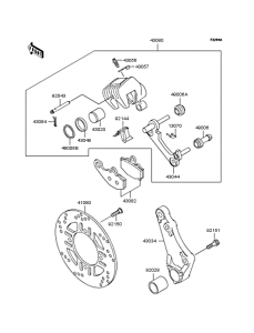 ZR400 Задний тормоз