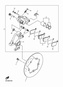 YZF-R1M Задний суппорт