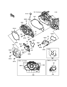 VN1700 Левая крышка двигателя