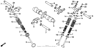 CB450S Распределительный вал и клапана
