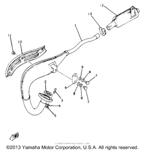 YZ50G Выхлопная система
